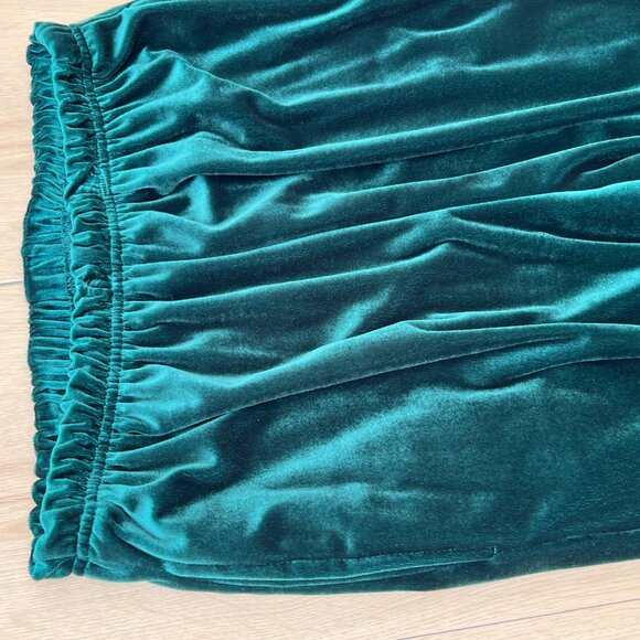 VTG Diane Von Furstenberg The Color Authority Green Velvet High Waisted Pants M - Picture 2 of 15